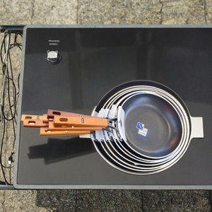 Nhôm không dính <span class=keywords><strong>Pan</strong></span> với tay cầm bằng gỗ cho Bếp cảm ứng và bếp gas không khói nấu ăn <span class=keywords><strong>Pan</strong></span> bít tết <span class=keywords><strong>Frying</strong></span> <span class=keywords><strong>Pan</strong></span> - Product Image 5