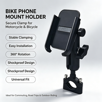 Support universel pour téléphone portable sur vélo, support de fixation durable et sécurisé pour guidon de vélo, support de navigation pour téléphone portable