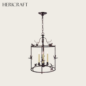 Lámpara Colgante de Latón Estilo Francés Vintage, Lámpara Clásica Tipo Farol para Sala de Estar, Comedor, Cocina, 110V - Product Image 3