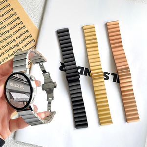 Correa de Reloj Lionorm de Acero Inoxidable de 22 mm para <span class=keywords><strong>Huawei</strong></span> Watch <span class=keywords><strong>GT2</strong></span> 46 mm GT3 GT4, Brazalete Metálico para Reloj Inteligente con Cierre de Mariposa - Product Image 6