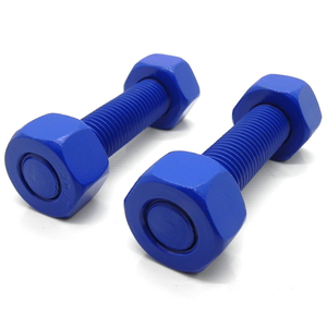 Nhẹ M12 M14 M16 thép carbon thép c1010 c1035 c1045 10b21 scm435 PTFE lớp phủ ren Stud Bolt chủ đề Thanh với Nut DIN 975 - Product Image 5