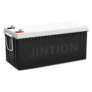 JINTION 12v lifepo4 배터리 200ah LiFePO4 내장 100A BMS, RV 솔라 홈용 5000 + 사이클 충전식 딥 사이클 배터리