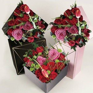 Customized High Quality Printed Paper <b>Flower</b> Gift <b>Box</b> - Product Image 3