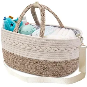 Tali katun popok bayi pemegang Organizer Caddy untuk mengubah meja dalam dan luar ruangan hadiah terbaik untuk bayi Anda