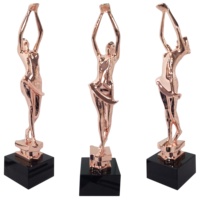 Trophée de danse en métal personnalisé, nouveau design, avec plaque nominative gravable pour les concours et récitals de danse