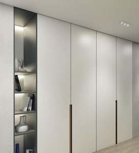 Sliding Closet Customized <b>Bedroom</b> <b>Glass</b> Door Modern Solid Wood Wardrobes for Villa and Home Office - Product Image 1