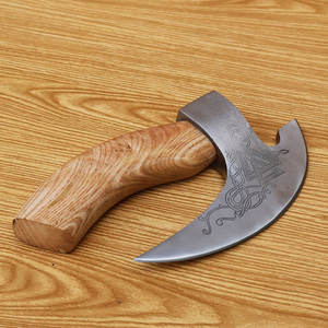 Hacha para Pizza de Acero con Alto Contenido de Carbono Hecha a Mano, de Grado Industrial, Personalizada para Exteriores - Product Image 3