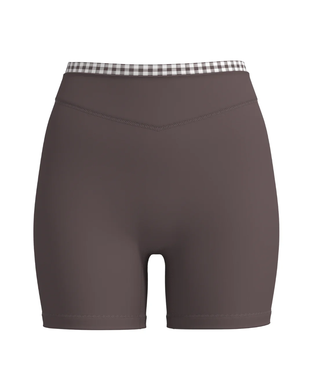 Pantalones cortos marrones y a cuadros