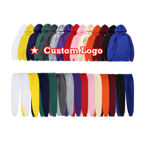 ชุดวอร์มกางเกงแบบมีฮู้ดสำหรับพิมพ์ซับลิเมชันชุดสูทกางเกงแบบเรียบสำหรับ L-5XL - Product Image 1