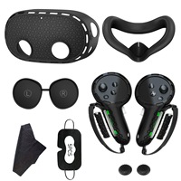 Meta exclusif transfrontalier pour Quest 3S Ensemble de sept pièces en silicone Couvercle et poignée de protection contre la lumière pour accessoires VR