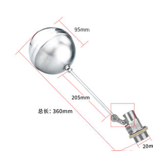 קל להתקין כדור שסתום צף 1 כפות חוט oem להתאמה אישית עבור בקרת רמת מים אוטומטית במיכל - Product Image 1
