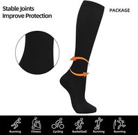 Bas de contention pour soulager la douleur, 15-20 mmHg, nylon blanc, mi-cuisses, varices, chaussettes de compression, tricot d'automne