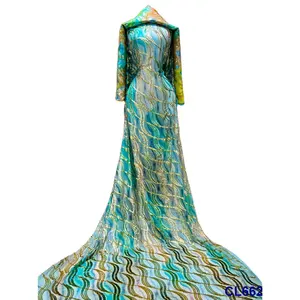 rts Elegant multi color velvet handcut luxury somali dirac 3.5yard + garbasar 2yard SUDANESE TOOB silk