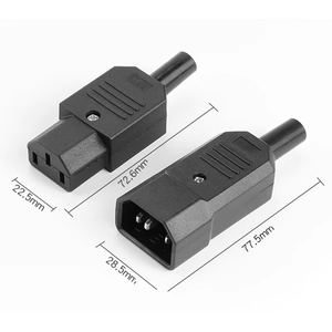 Đen CE IEC320 C13 C14 <span class=keywords><strong>AC</strong></span> Power Bảng điều chỉnh ổ cắm PDU up dây cắm điện pin Đựng Ổ Cắm Docking 10A 250V - Product Image 4