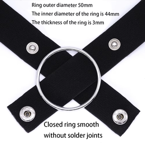 Bevestigingsriem met elastische ring, kuisheidsgordel, kooien voor mannen, hulpriem, drievoudig breed, terughoudendheid, trekbevestiging, kuisheidsgordel - Product Image 4