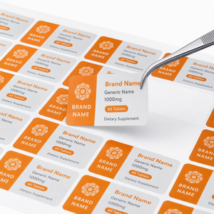 Custom Printed Peptide Vial Labels Self Adhesive <b>Waterproof</b> <b>Stickers</b> Fit Different Sizes Peptide Glass Vials - Product Image 1