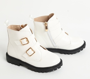 Botas de Tobillo Planas de Cuero Personalizadas para Niños, Otoño/Invierno - Product Image 1