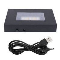 Base de lampe LED multicolore 7x13 cm, lampe à cristal rectangulaire, support de lampe USB, batterie LED, base de lampe pour centre de table