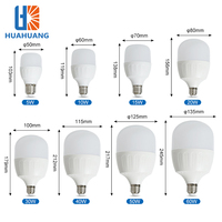 Ampoule LED Huahuang E27 B22 165-265V à CRI élevé 80, pour éclairage d'atelier et de marché, en aluminium, directement de l'usine