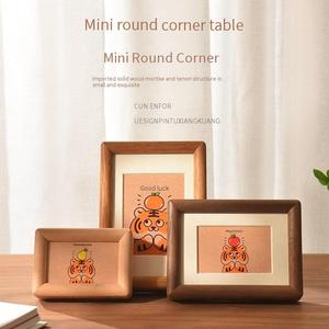 Mini cadre <span class=keywords><strong>photo</strong></span> <span class=keywords><strong>en</strong></span> bois DIY motif <span class=keywords><strong>dessin</strong></span> animé, tailles 3/4/5 pouces, écologique, fait main, pour présentation sur table - Product Image 4