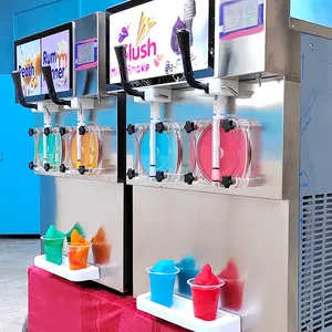 Machine à Slush pour Cocktails, blanche, avec LED, 2 parfums, gelées, adapteur pour Cocktails, sucreries et Smoothies,