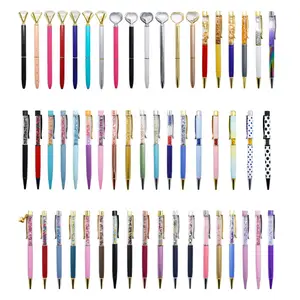 Stylo à bille en métal et diamant avec Logo, Style Simple, promotion, cadeau d'affaires, 1 pièce