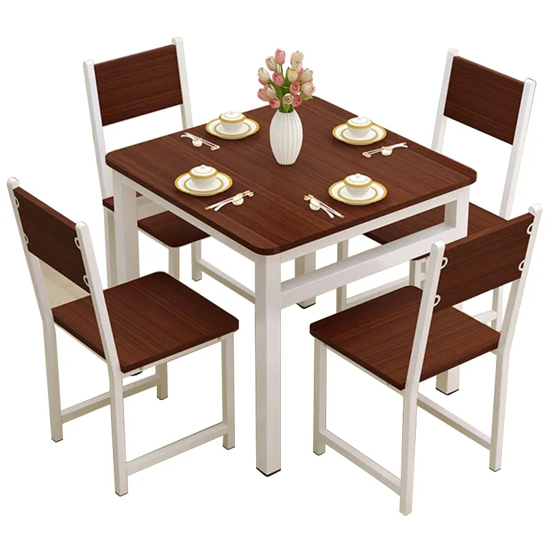 Wholesale Economic Home Wooden Small Square Dinner Tables Kitchen Furniture Sets For Dining Room