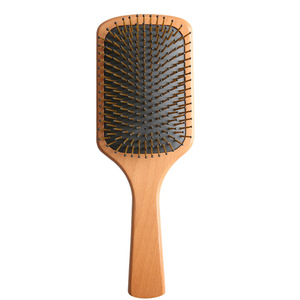 Cepillo de madera de haya para masaje del cuero cabelludo con cojín de aire para el cuidado y acondicionamiento del cabello - Product Image 1