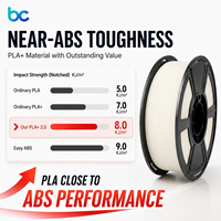 Filament Becreative PLA+ 1,75 mm 1 kg Haute résistance Tolerance 0,02 mm Faible odeur pour imprimantes 3D FDM (température d'impression 205-215°C)