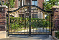 Portes de sécurité en fer forgé avec des motifs artistiques personnalisés