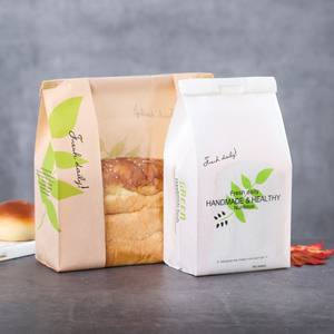 Empaques Kraft personalizados y bonitos para alimentos, pan y sándwiches con ventana transparente. Imprime tu diseño. - Product Image 5