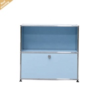 Mueble de Salón Moderno y Lujoso, Modular, Combinado, de Acero Inoxidable, de Gran Capacidad, con Cerradura