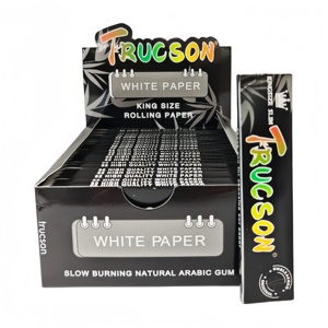 TRUCSON <b>King</b> <b>Size</b> Square Classic Slim White Rolling Papers 32 <b>Sheets</b> Per Booklet 32leaves/Booklet 50 Booklets/Box - Product Image 5