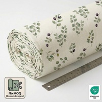 Tissu en coton et lin de qualité supérieure, tissu tissé écologique, tissu imprimé en coton personnalisé pour vêtements d'été, chemises, nappes