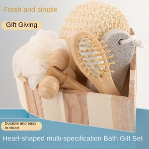Juego de Regalo de Spa de Lujo para Mujer, Cepillo Corporal de Madera en Forma de Corazón, Juego de Seis Piezas - Product Image 6