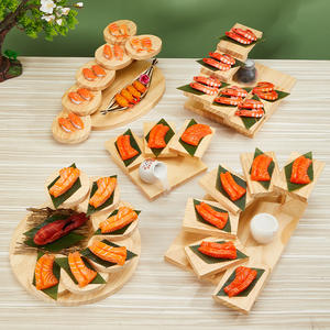 ถาดเสิร์ฟไม้เนื้อแข็งแบบญี่ปุ่น ดีไซน์บันไดหมุนได้ สร้างสรรค์  ชามสไตล์เรียบง่ายสำหรับเนื้อและเครื่องเทศ <span class=keywords><strong>จาน</strong></span>ซูชิตกแต่ง - Product Image 5