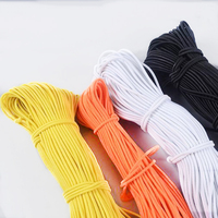Cordon élastique coloré de haute qualité à double couche en polyester + caoutchouc 1mm/2mm/3mm/4mm, cordon de serrage, cordon élastique pour vêtements/chaussures perlé