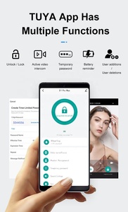 SINON Wholesale AI <b>Smart</b> <b>Lock</b> with Camera Video Intercom 3D Face ID Biometric Fingerprint Digital Door <b>Lock</b> for Home <b>Security</b> - Product Image 4