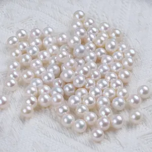 6-6.5mm Natural Branco real contas soltas de água doce Akoya Rodada Pérola Beads para fazer Jóias