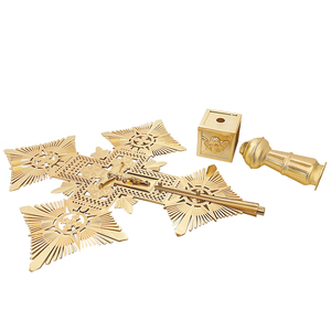 Salib Prosesional Ortodoks Ethiopia HT, Salib Emas Besar untuk Ritual Gereja, Upacara Keagamaan, Hadiah Keagamaan, Dekorasi Ibadah - Product Image 3