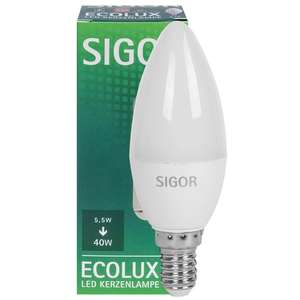 Lámpara LED, ECOLUX, forma de vela, Ópalo, E14/5,5 W (40W), 470 LM, 2700K (9019604054) - Product Image 1