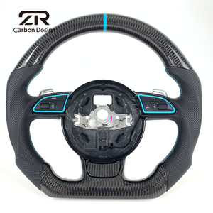 Volante de Fibra de Carbono para <span class=keywords><strong>Interior</strong></span> de Automóvil para <span class=keywords><strong>Audi</strong></span> A1 A2 A4 A5 A6 A7 A8 A3 Q3 Q5 Q7 RS3 RS4 S3 S4 S5 RS6 RS7 <span class=keywords><strong>TT</strong></span> 2018-<span class=keywords><strong>2021</strong></span> - Product Image 1