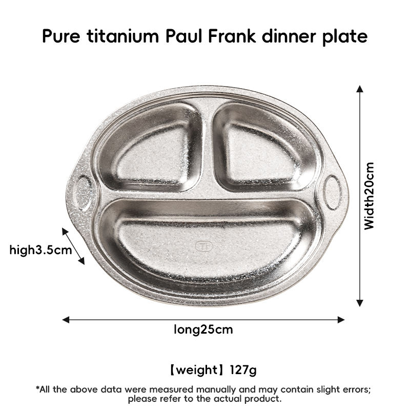 Pure titanium Big Mouth Monkey dinner plate