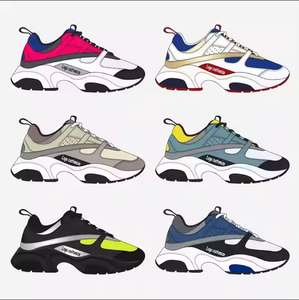 2025 Groothandel Hoge Kwaliteit Unisex Sportschoenen Echt Leder Luxe Heren Mode Atletische Sneakers - Product Image 1