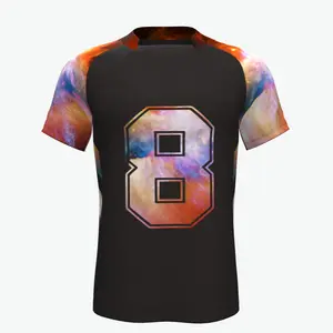 Custom High Quality Breathable Latest Training Rugby Wear Men's Sublimated Wholesale Fiji Rugby Jersey T Shirts