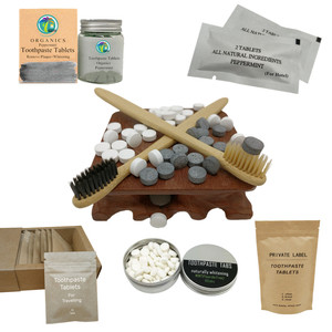 Hotel biodegradabile naturale naturale sbiancamento dei <span class=keywords><strong>denti</strong></span> idrossiapatite dentifricio Chewable compresse con sacchetto Kraft pacchetto <span class=keywords><strong>per</strong></span> il viaggio - Product Image 6