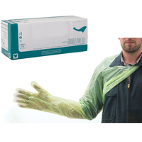 Guantes Veterinarios de Cobertura Completa de 120 cm, Guantes de Inseminación de LDPE para Granja