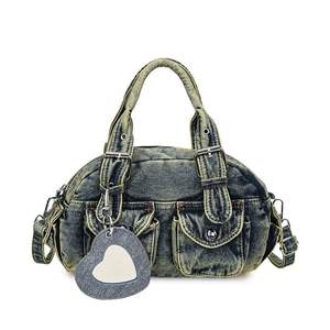 Bolsos de mezclilla vintage a la moda, bolsos de hombro de mezclilla lindos y con personalidad para mujer, bolso cruzado. - Product Image 2