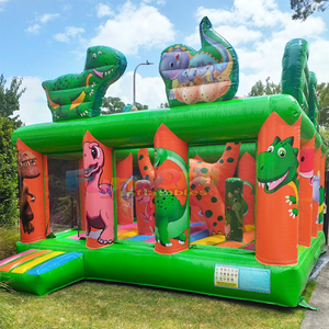 Castillo inflable de dinosaurio, área de juegos inflable para niños, casa de brinco comercial. - Product Image 1