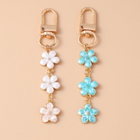 Pendentif décoratif simple pour sac à main ou téléphone portable, motif lettre pour femme, porte-clés fleur de cerisier style Ins mignon